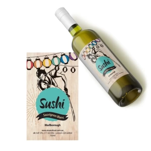 Restaurant personalised wine labels. Business labels